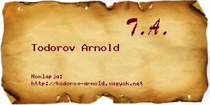 Todorov Arnold névjegykártya
