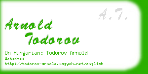 arnold todorov business card
